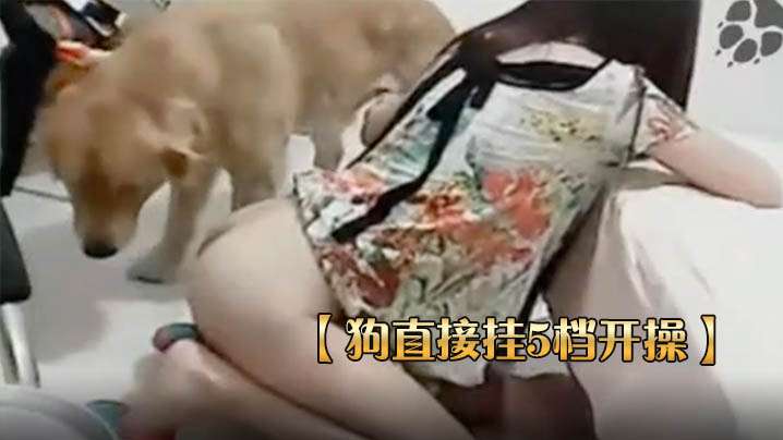 【狗直接挂5档开操】女主保持一个姿势让狗后入的